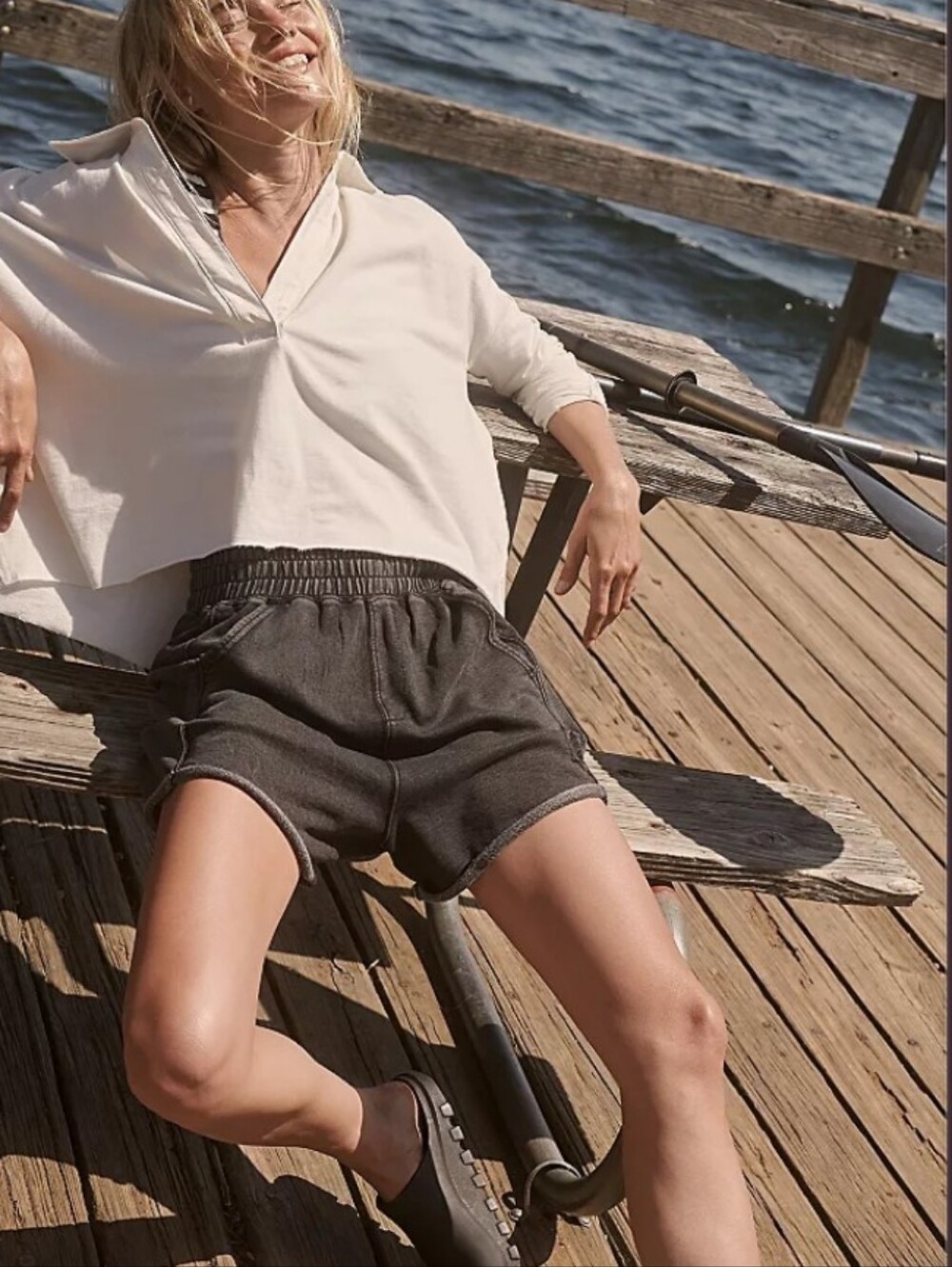 Free People Movement All Star Solid Shorts In Black - Picture 4 of 16